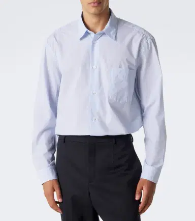 Lardini Striped cotton poplin shirt | Thumbnail 2