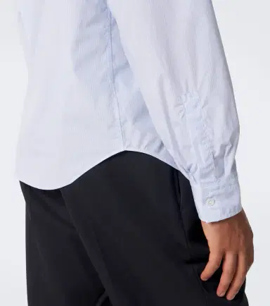 Lardini Striped cotton poplin shirt | Thumbnail 4