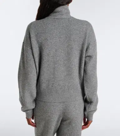 Victoria Beckham Wool and cashmere half-zip sweater | Thumbnail 3