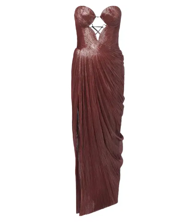 Maria Lucia Hohan Huda metallic corset gown