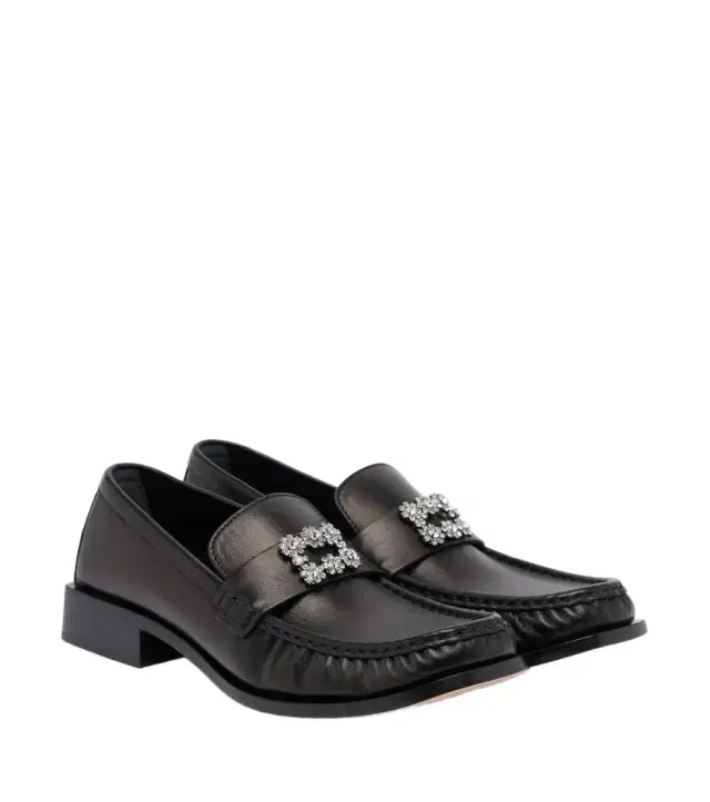 Roger Vivier Viv Moc embellished leather loafers