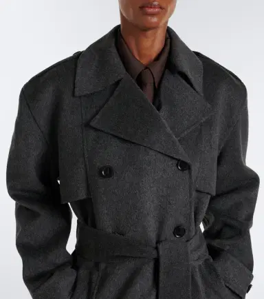 The Frankie Shop Nikola belted wool and cashmere coat | Thumbnail 4
