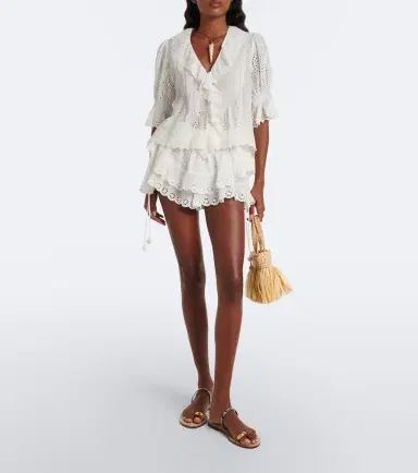 DÔEN Dôen Henri broderie anglaise ruffled cotton blouse | Thumbnail 5 DÔEN Dôen Henri broderie anglaise ruffled cotton blouse | Thumbnail 5