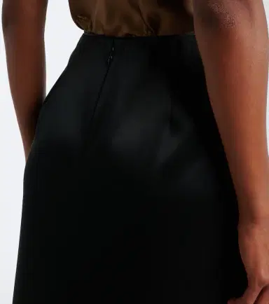 Dorothee Schumacher Shiny Statement lace-trimmed satin midi skirt | Thumbnail 2