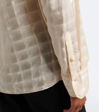 Dorothee Schumacher Airy Check tie-neck cotton and silk blouse | Thumbnail 5