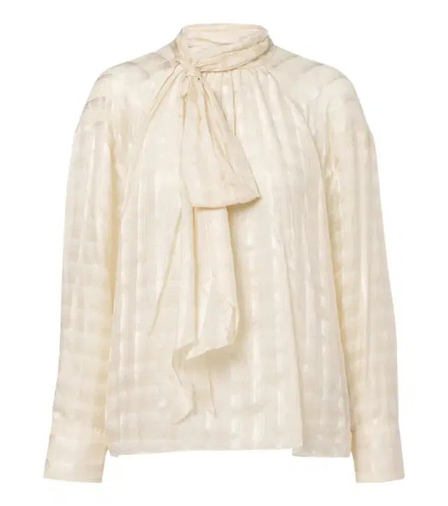Dorothee Schumacher Airy Check tie-neck cotton and silk blouse