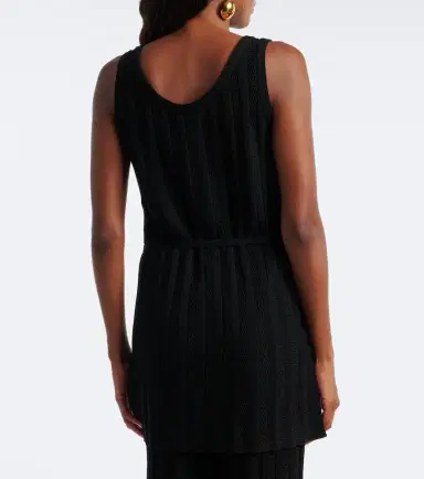 Eres Tangente belted knitted cotton-blend top | Thumbnail 2