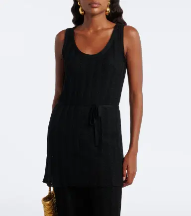 Eres Tangente belted knitted cotton-blend top | Thumbnail 3