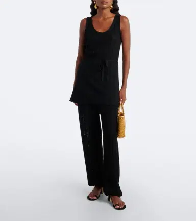 Eres Tangente belted knitted cotton-blend top | Thumbnail 6