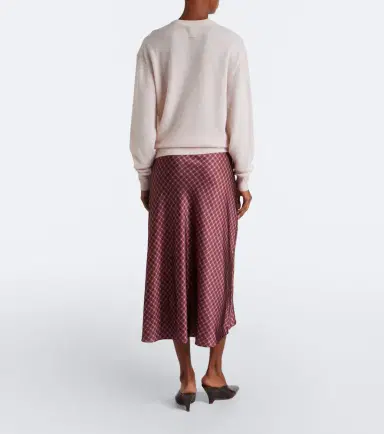 Vince Plaid satin midi skirt | Thumbnail 3