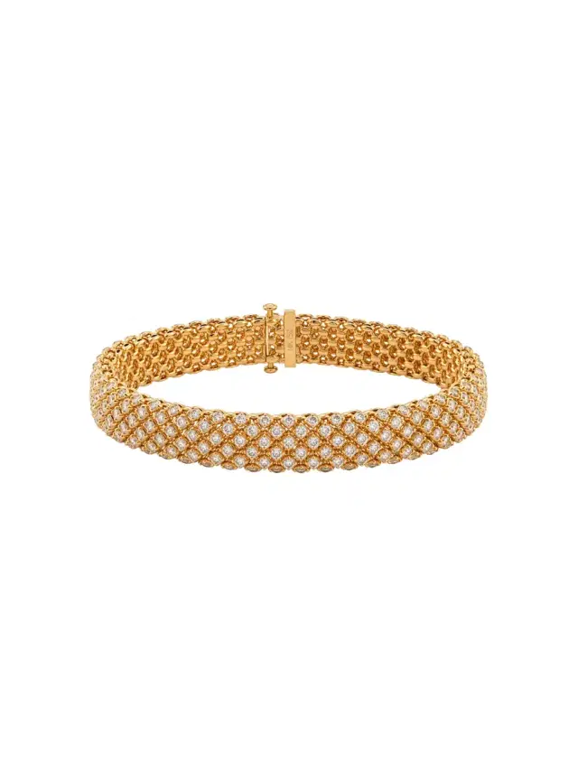 Wish Fine Jewelry 3.00ct Diamond 14K Gold Vintage Rope Bracelet