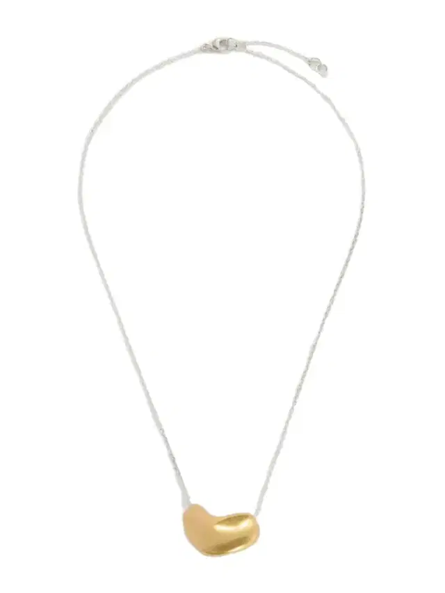AGMES 18-karat Gold-pleated Sterling Silver Pendant Necklace