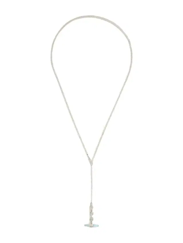 Loren Stewart Lunette Barbell Sterling Silver And Topaz Necklace