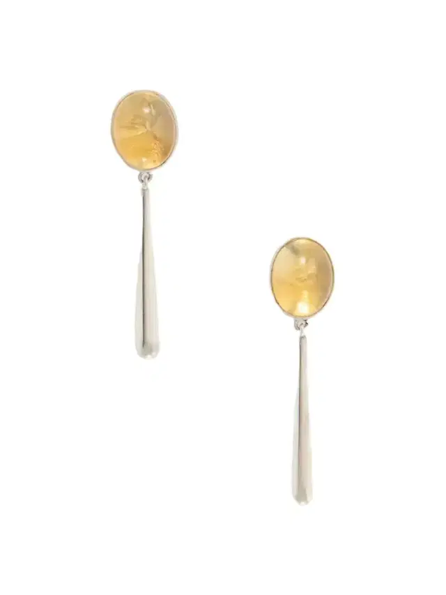 Loren Stewart Cousteau Sterling Silver And Citrine Earrings