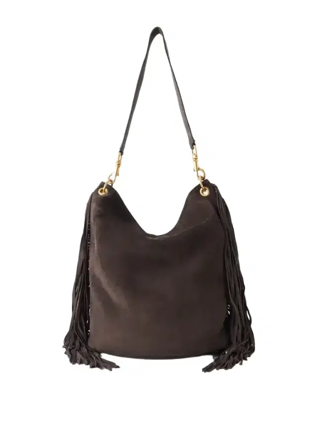 Nili Lotan Asher Fringed Suede Shoulder Bag