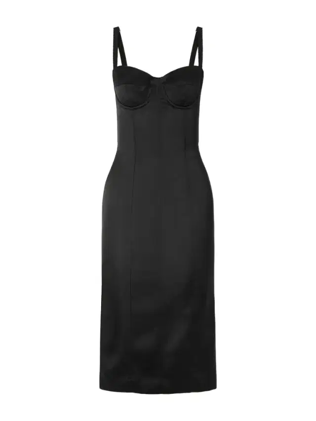 Dolce & Gabbana Paneled Satin Bustier Midi Dress