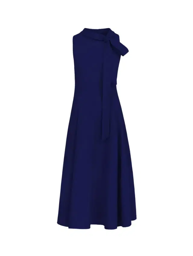 Oscar de la Renta Bow-Detailed Wool Dress