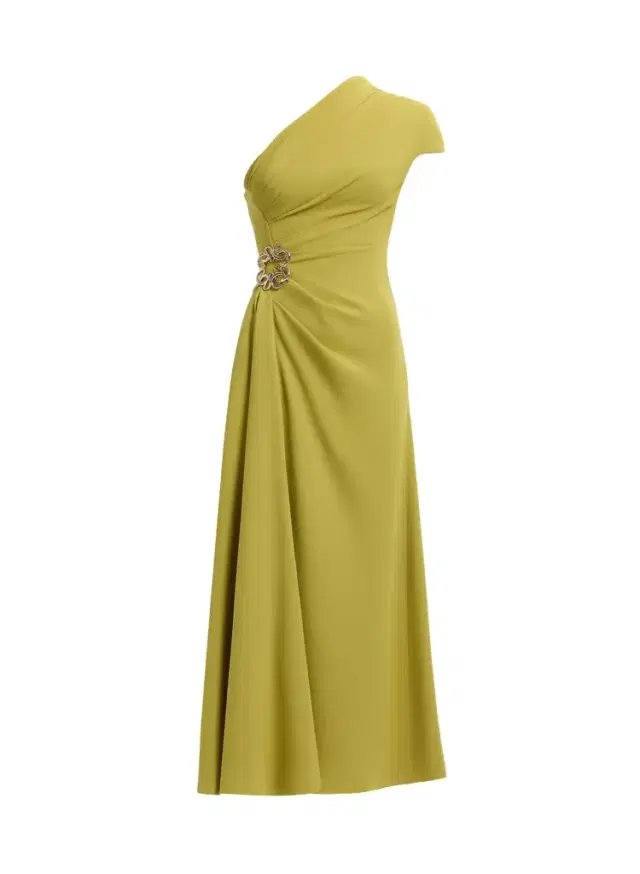 Elie Saab One-Shoulder Cady Midi Dress