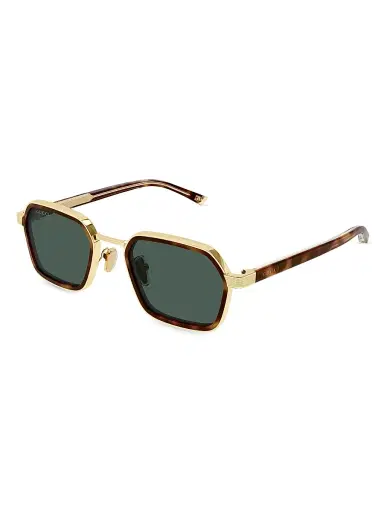 Gucci Men's Noble Tip 51MM Square Sunglasses - Gold | Thumbnail 1