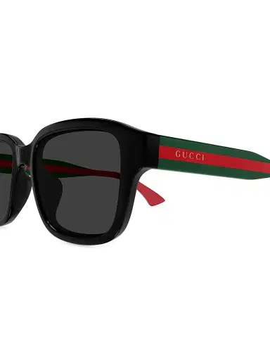 Gucci Men's New Pop Web 55MM Square Sunglasses - Black | Thumbnail 3 Gucci Men's New Pop Web 55MM Square Sunglasses - Black | Thumbnail 3