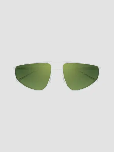 Bottega Veneta Men's Light Ribbon 59MM Geometric Sunglasses - Silver Green | Thumbnail 2