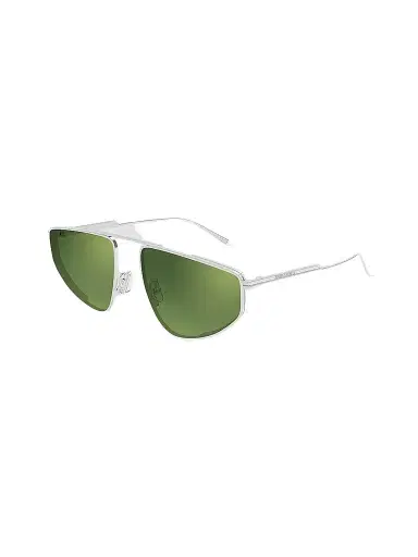 Bottega Veneta Men's Light Ribbon 59MM Geometric Sunglasses - Silver Green | Thumbnail 1