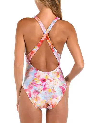 L'AGENCE Women's Soft Cloud Floral Lisa One-Piece Swimsuit | Thumbnail 4