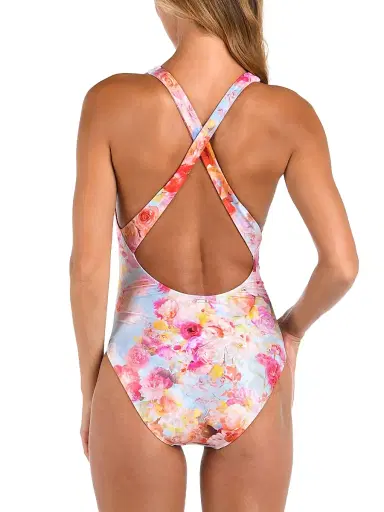 L'AGENCE Women's Soft Cloud Floral Lisa One-Piece Swimsuit | Thumbnail 5