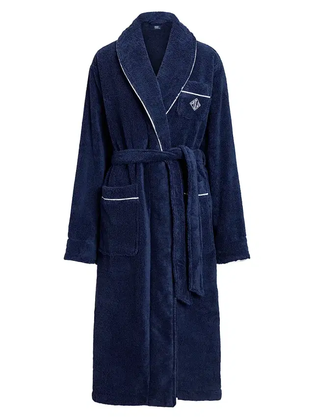 Polo Ralph Lauren Women's Essentials Cotton Robe - Navy