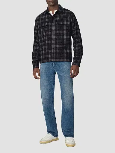 Joe's Jeans Men's Plaid Double Flap Pocket Shirt - Navy Multi - Size XXL | Thumbnail 2