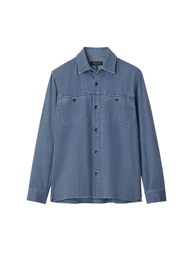 rag & bone Men's Overdyed Cotton Workwear Shirt | Thumbnail 1 rag & bone Men's Overdyed Cotton Workwear Shirt | Thumbnail 1