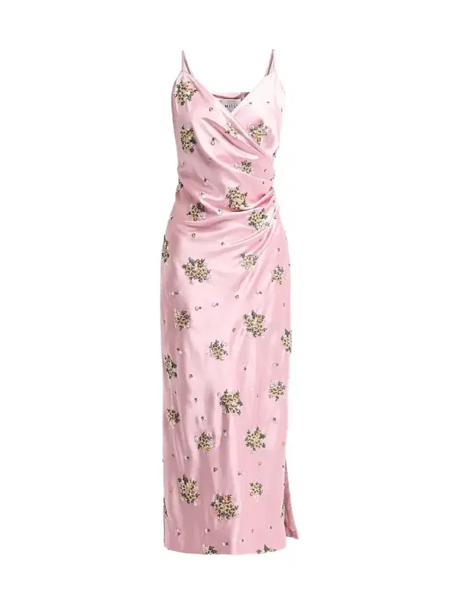 Milly Women's Rae Floral Midi Dress - Light Pink
