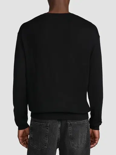 Frame Men's Fine Gauge Wool-Cashmere V-Neck Sweater - Black - Size XXL | Thumbnail 2