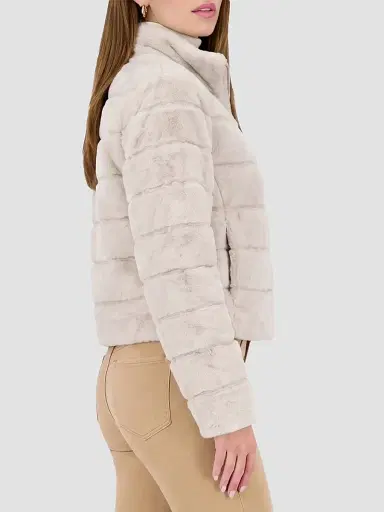 Gorski Women's Reversible Textured Shearling Lamb Jacket - Cream - Size XL | Thumbnail 4