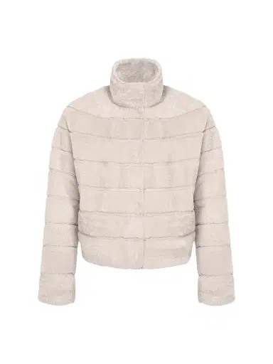 Gorski Women's Reversible Textured Shearling Lamb Jacket - Cream - Size XL | Thumbnail 1