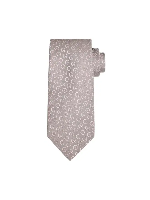 Charvet Men's Swirl Pattern Silk Tie - Gray Pink
