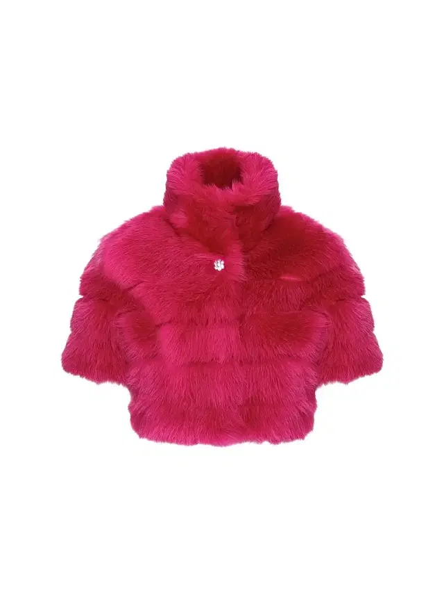 Gorski Women's Reversible Merinillo Lamb Bolero with Cropped Sleeves - Magenta - Size Small