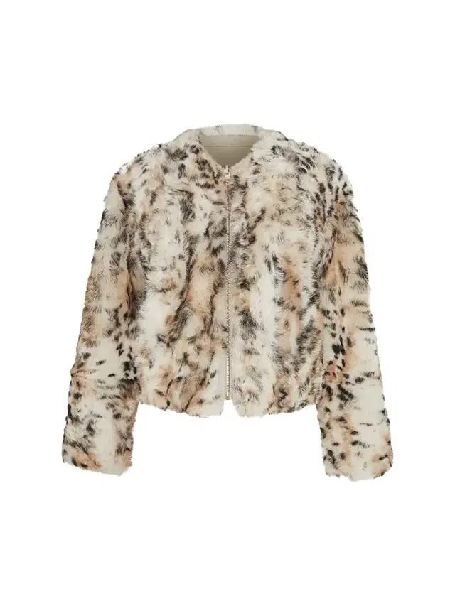 Gorski Women's Reversible Toscana Shearling Lamb Collarless Jacket - Lyn Print - Size Large