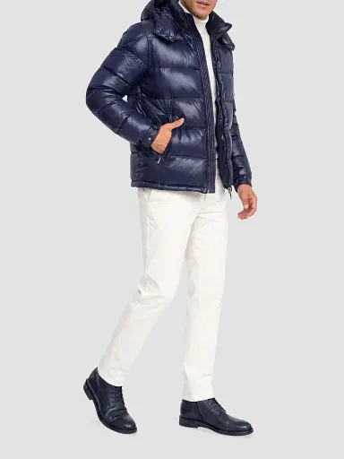 Gorski Men's Quilted Down Parka - Navy | Thumbnail 2