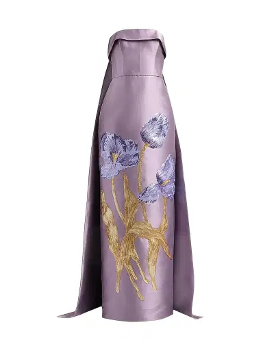 Amsale Women's Tulip Watteau Column Gown - Violet | Thumbnail 1