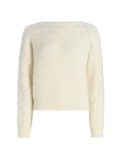 Isabel Marant Women's Ponara Wool-Blend Sweater - Ecru | Thumbnail 1