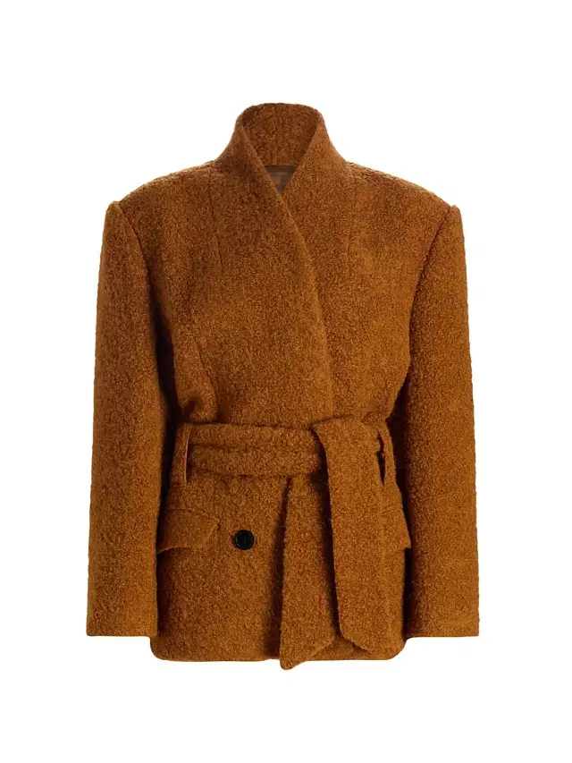 Isabel Marant Women's Syndra Wool-Blend Belted Jacket - Caramel