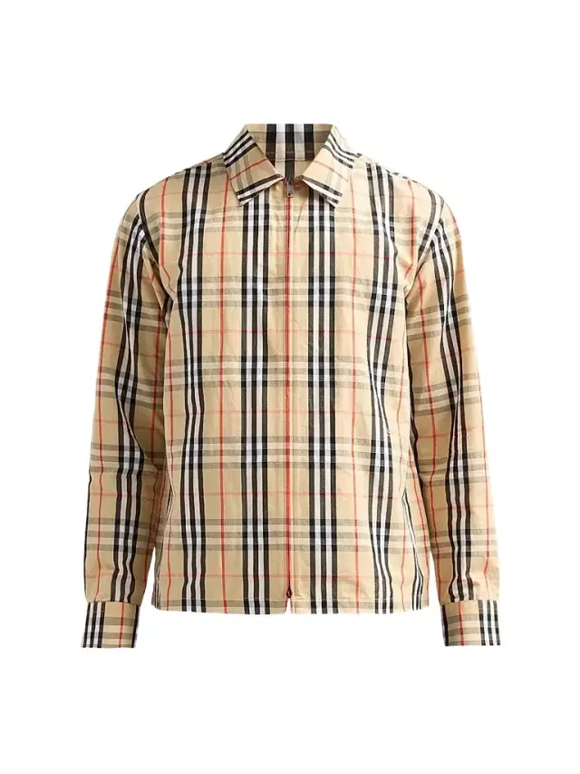 Burberry Men's Ollie Check Cotton-Linen Overshirt - Sand Ip Check