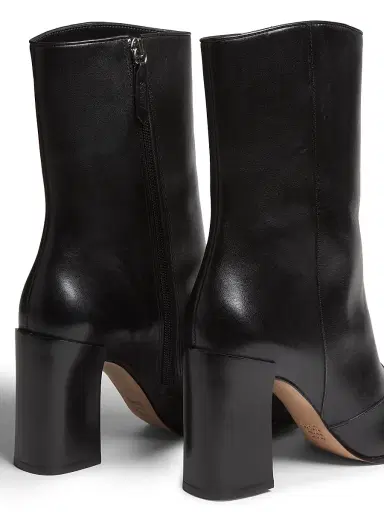 Schutz Women's Raffaela 0MM Leather Booties - Black | Thumbnail 3