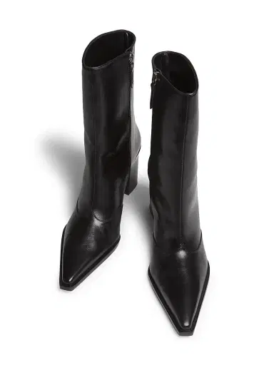 Schutz Women's Raffaela 0MM Leather Booties - Black | Thumbnail 4