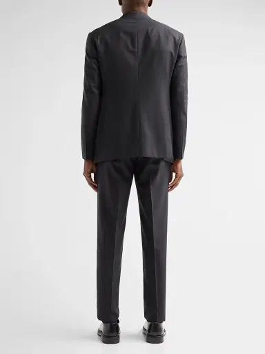 Giorgio Armani Men's Zig-Zag Textured Wool Suit - Anthracite | Thumbnail 3