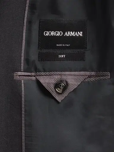 Giorgio Armani Men's Zig-Zag Textured Wool Suit - Anthracite | Thumbnail 7