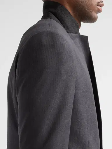 Giorgio Armani Men's Zig-Zag Textured Wool Suit - Anthracite | Thumbnail 8