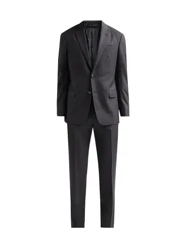 Giorgio Armani Men's Zig-Zag Textured Wool Suit - Anthracite | Thumbnail 1