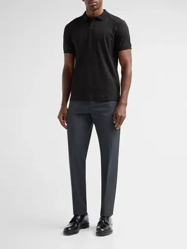 Emporio Armani Men's Tech Stretch 5-Pocket Pants - Solid Medium Blue | Thumbnail 2